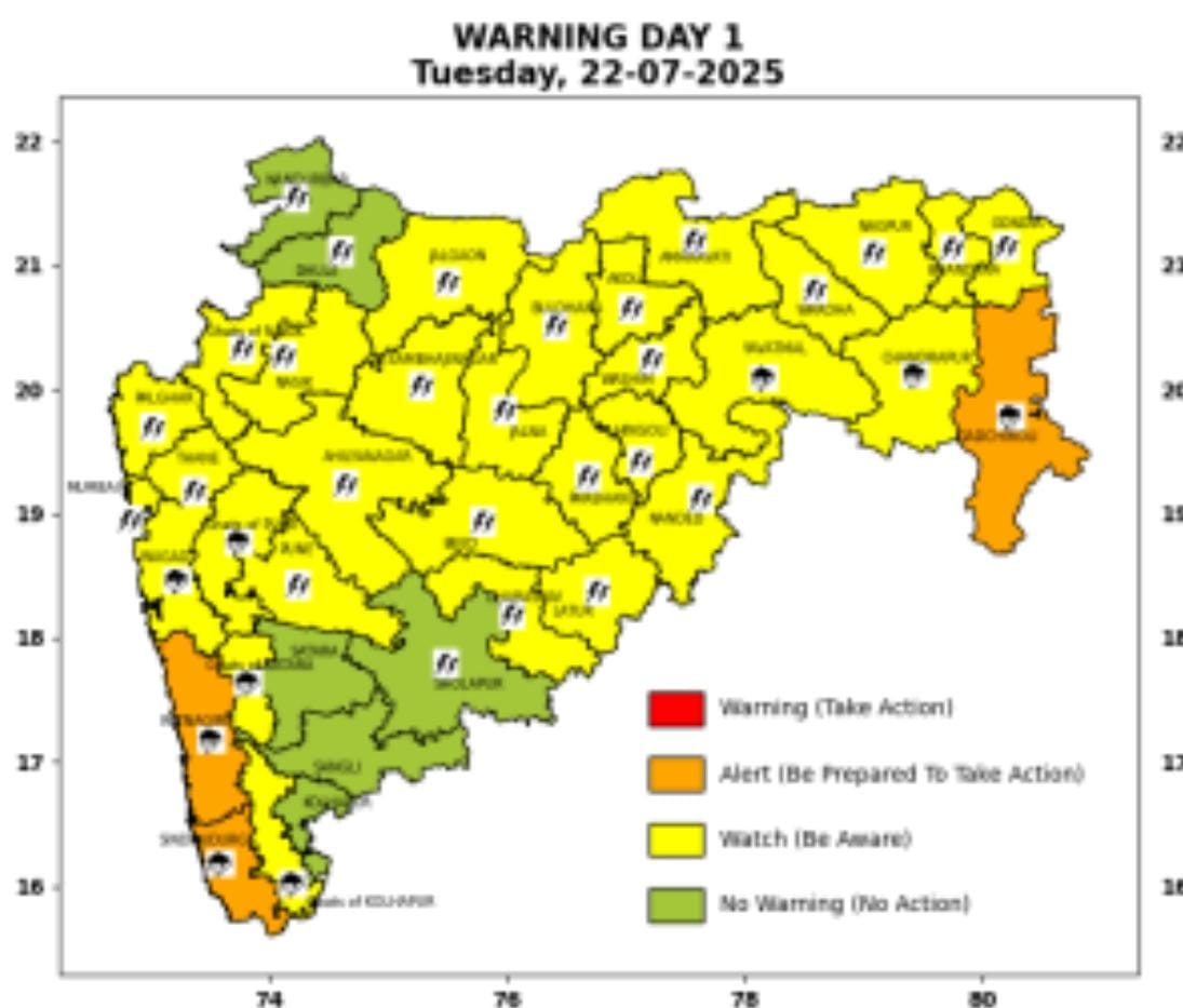 Havaman andaj today ; आज या जिल्ह्यात मुसळधार पाऊस, IMD